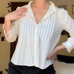 Alex Mill long sleeve pintuck blouse